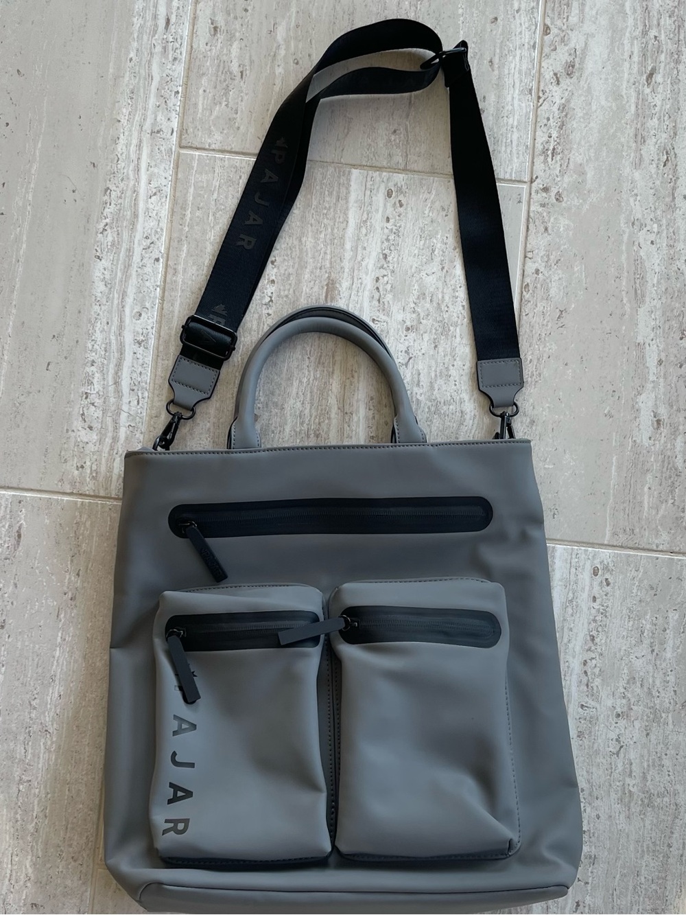 Gray Men’s Pajar Canada Water Resistant Tote Bag with Detachable Strap